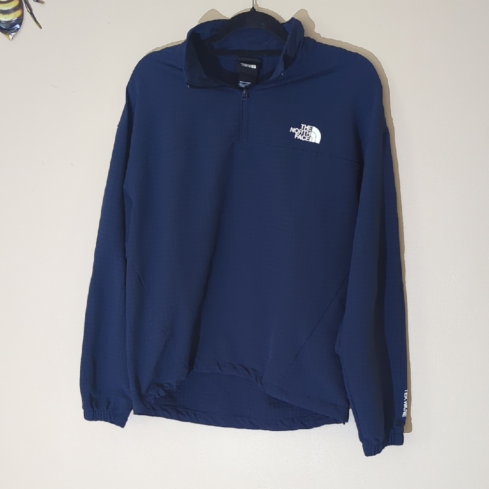 The North Face Men's Tekware™ Grid ¼-Zip jacket in navy - Picture 3 of 11